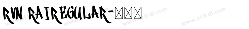 RVN RAIRegular字体转换